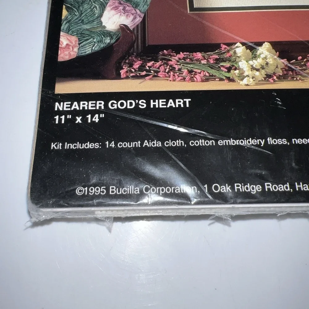 1995 Vintage Bucilla Counted Cross‎ Stitch Kit 41069 NEARER GOD'S HEART 11